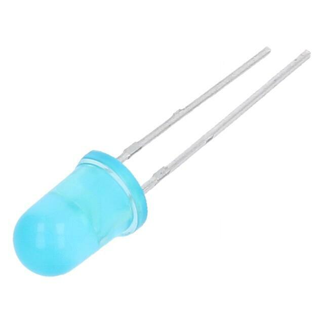 EVERLIGHT LED; blue; 5mm; 400÷800mcd; 20°