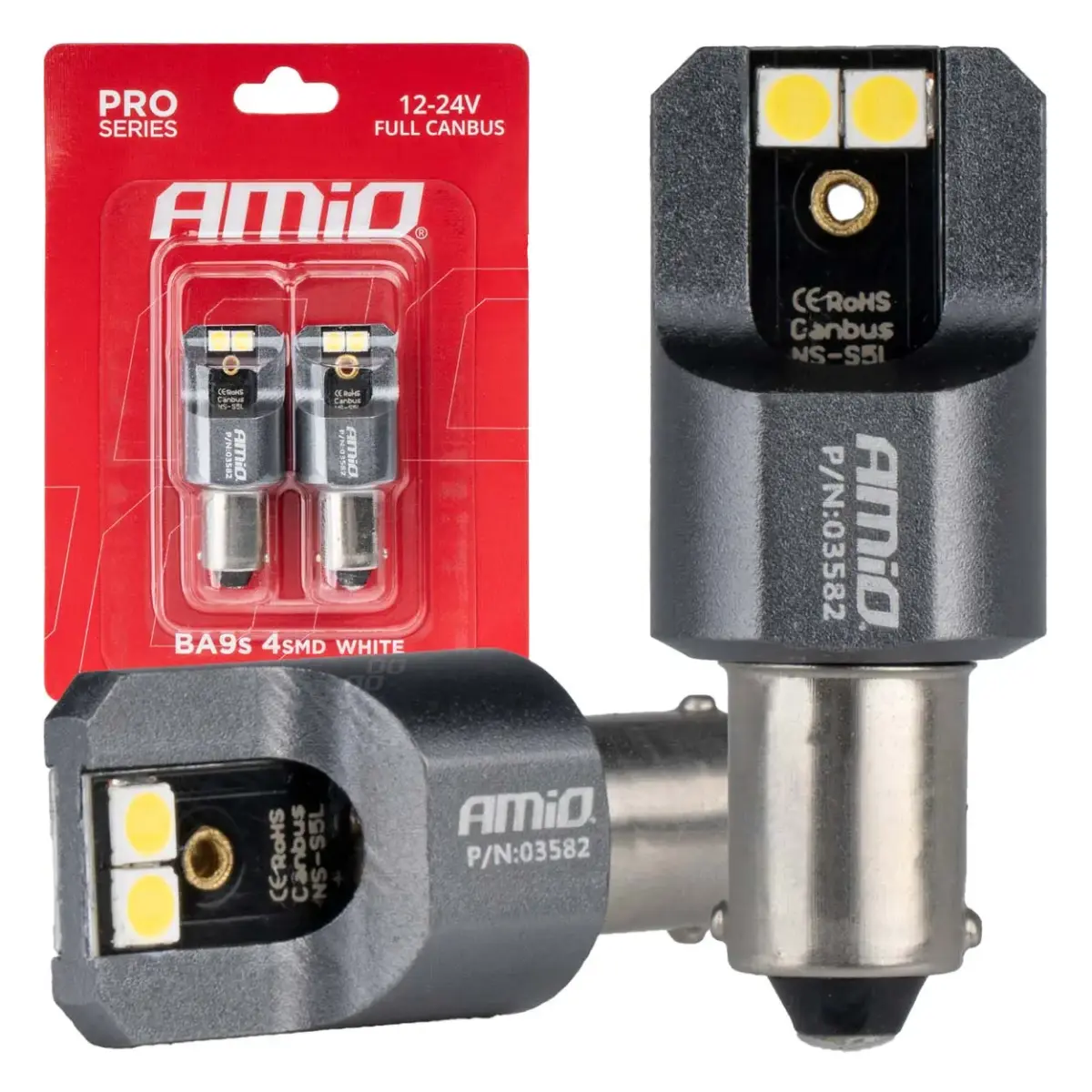 LED CANBUS PRO sērija BA9S 4x3030