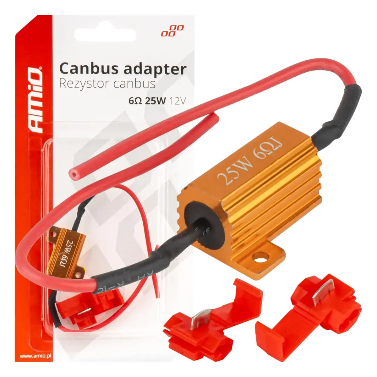 LED CANBUS rezistors 6Ω 25W AMIO-04092