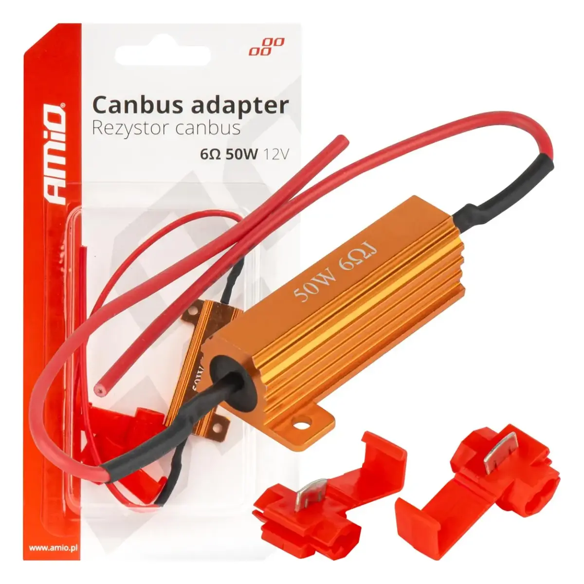 LED CANBUS rezistors 6Ω 50W AMIO-04094