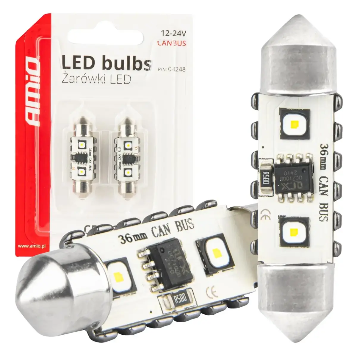 LED CANBUS spuldzes 12SMD, sofīta tipa