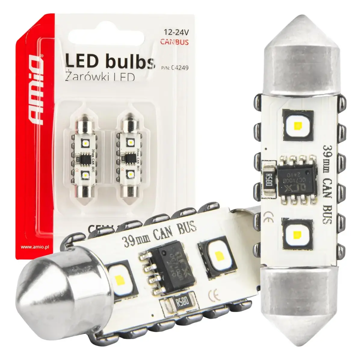 LED CANBUS spuldzes 12SMD, sofīta tipa
