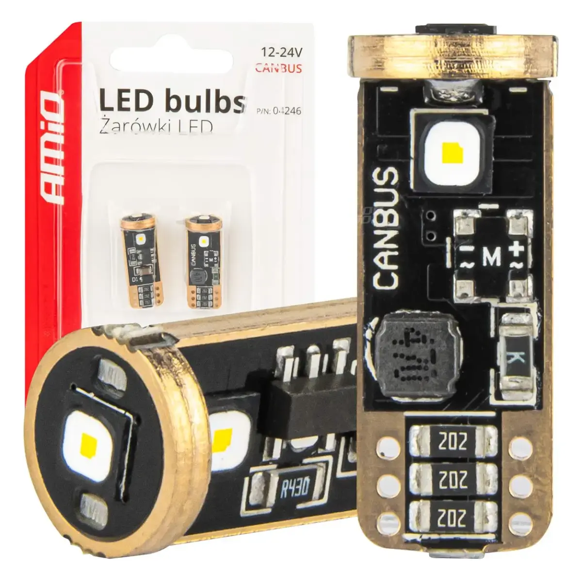 LED CANBUS spuldzes T10 W5W 3SMD