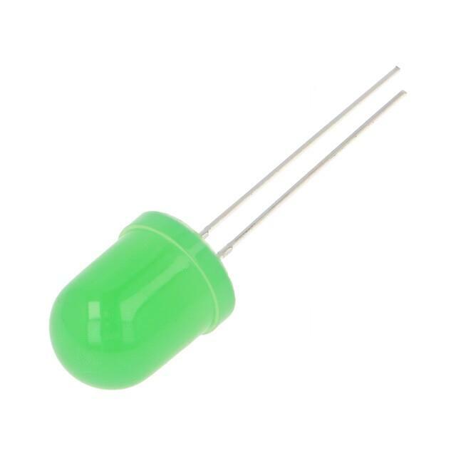 OPTOSUPPLY LED; green; 10mm; 1560÷2180mcd; 30°