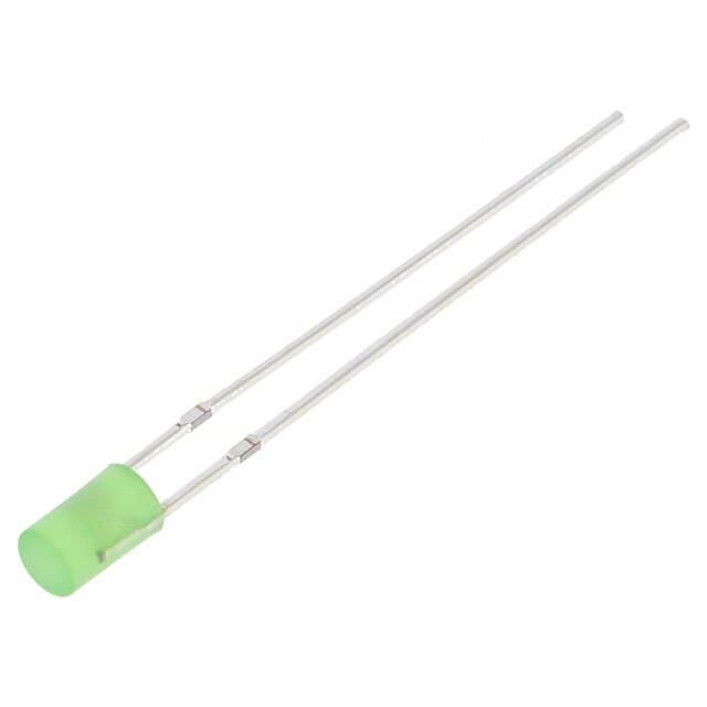 OPTOSUPPLY LED; green; 3mm; 1120mcd; 140°