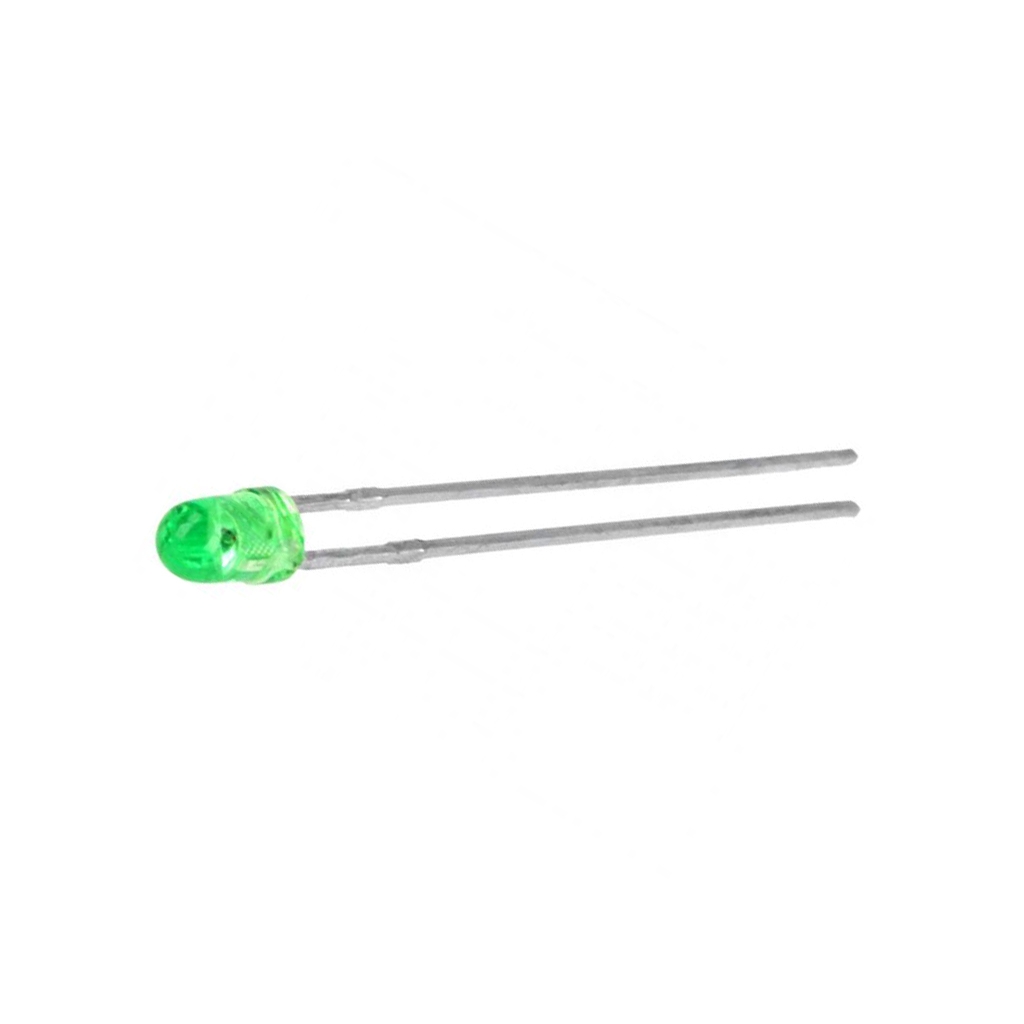 KINGBRIGHT ELECTRONIC LED; green; 3mm; 20÷60mcd