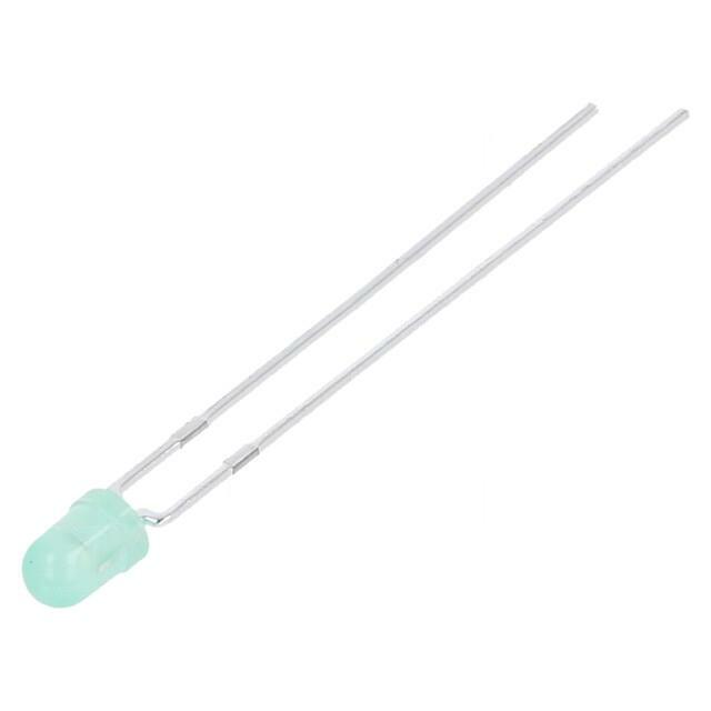 EVERLIGHT LED; green; 3mm; 50°; Front: