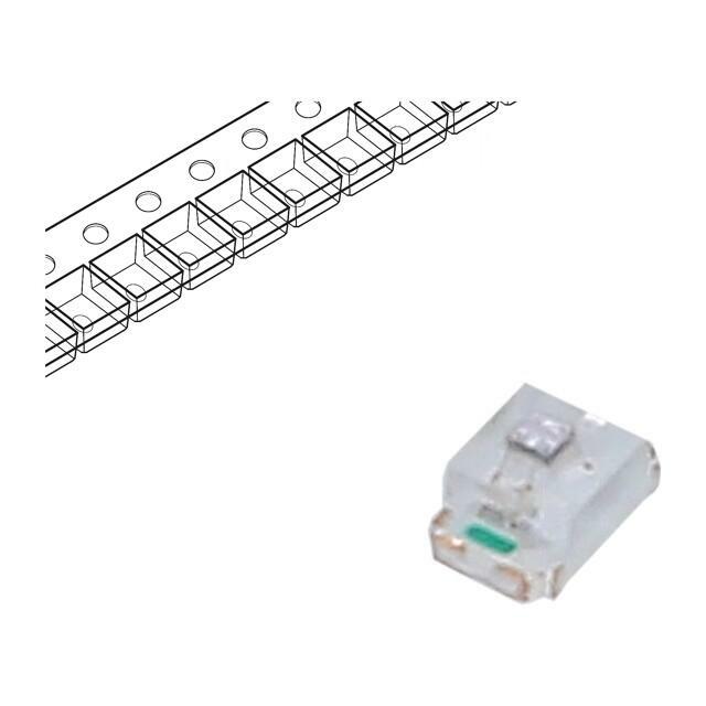 OPTOSUPPLY LED; green; blinking; 400÷700mcd; 120°