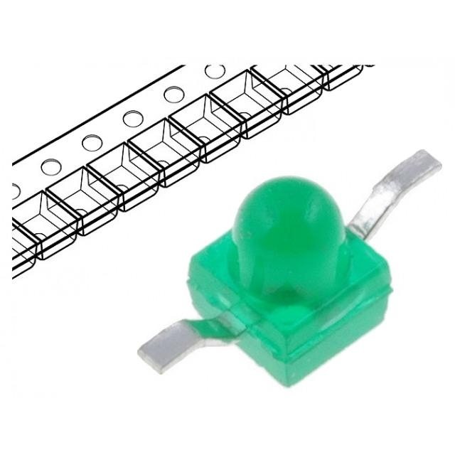 KINGBRIGHT ELECTRONIC LED; green; SMD; Gull