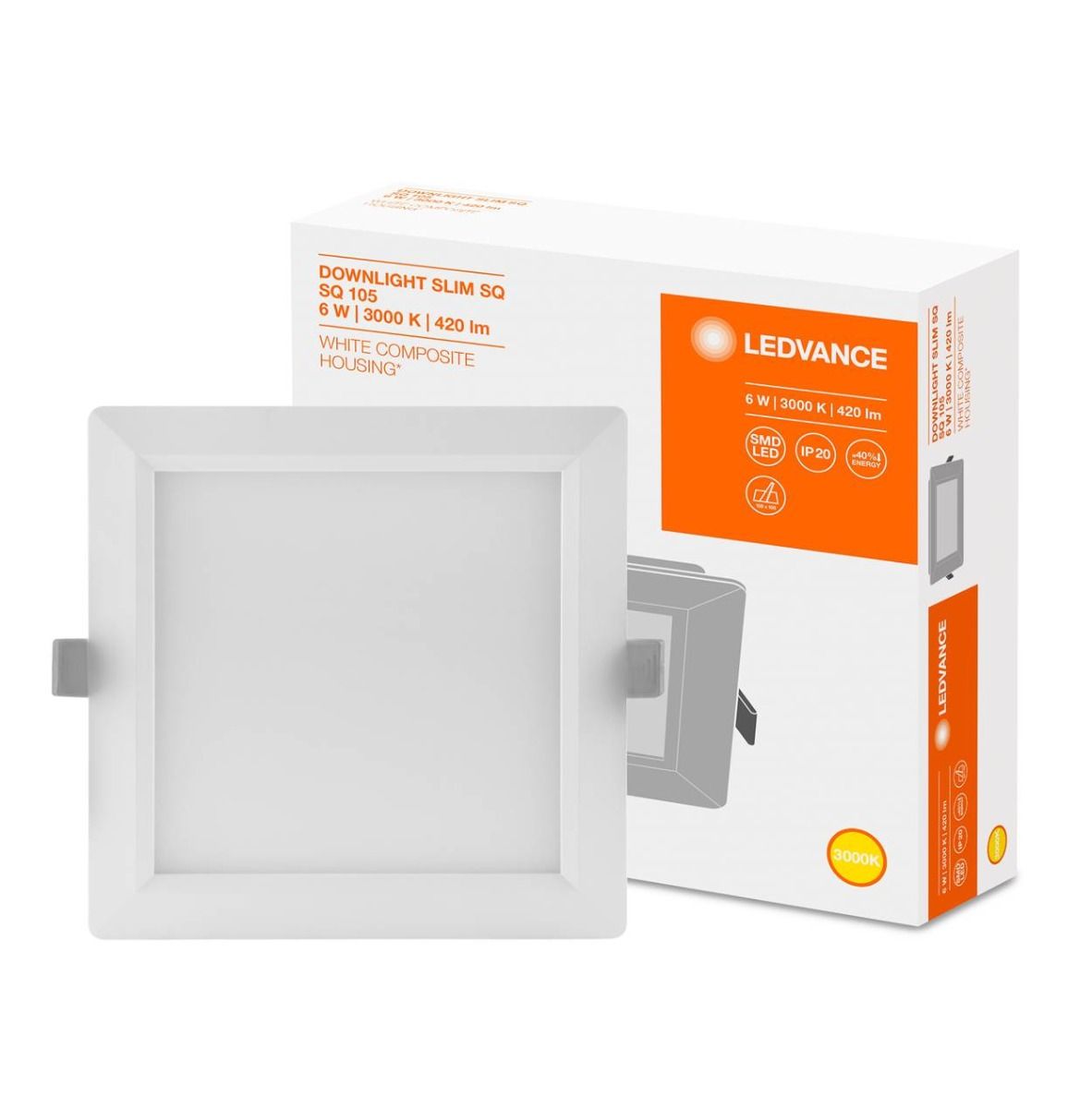 LEDVANCE LED iebūvējams panelis 6W 3000K