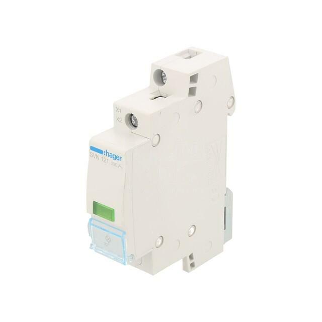 HAGER LED indicator; 230VAC; for DIN