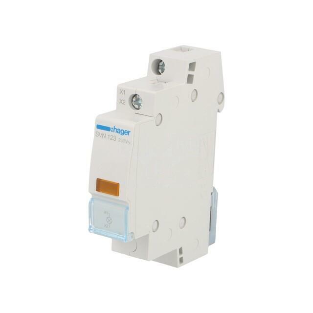 HAGER LED indicator; 230VAC; for DIN