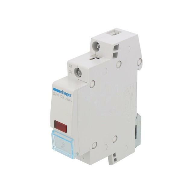 HAGER LED indicator; 230VAC; for DIN