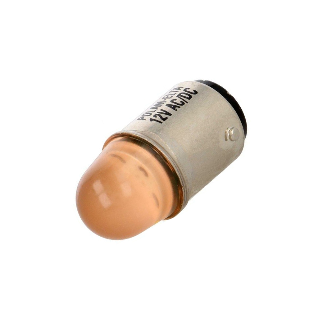 POLAM-ELTA LED lamp; BA15D; orange; 12VDC