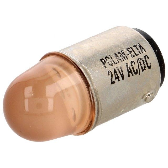 POLAM-ELTA LED lamp; BA15D; orange; 24VDC