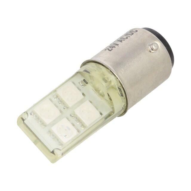 POLAM-ELTA LED lamp; BA15D; yellow; 24VDC