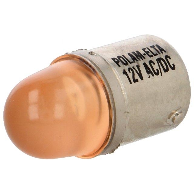 POLAM-ELTA LED lamp; BA15S; orange; 12VDC