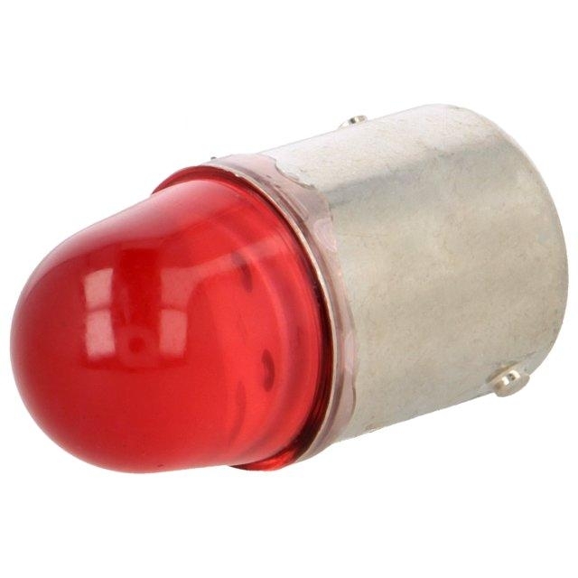 POLAM-ELTA LED lamp; BA15S; red; 24VDC