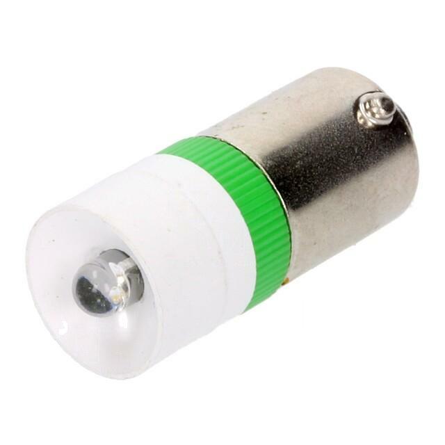 SIGNAL-CONSTRUCT LED lamp; BA9S; green; 230VAC