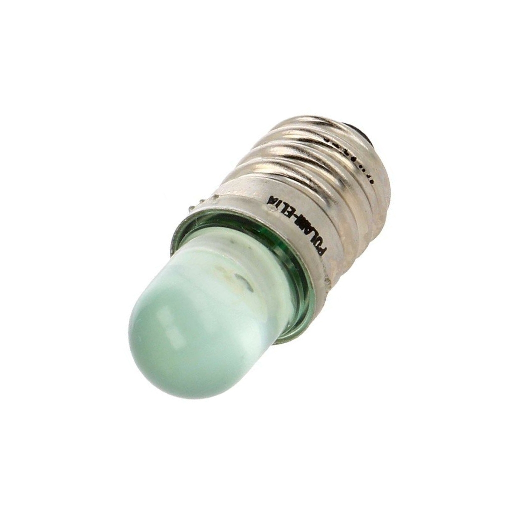 POLAM-ELTA LED lamp; E10; green; 12VDC