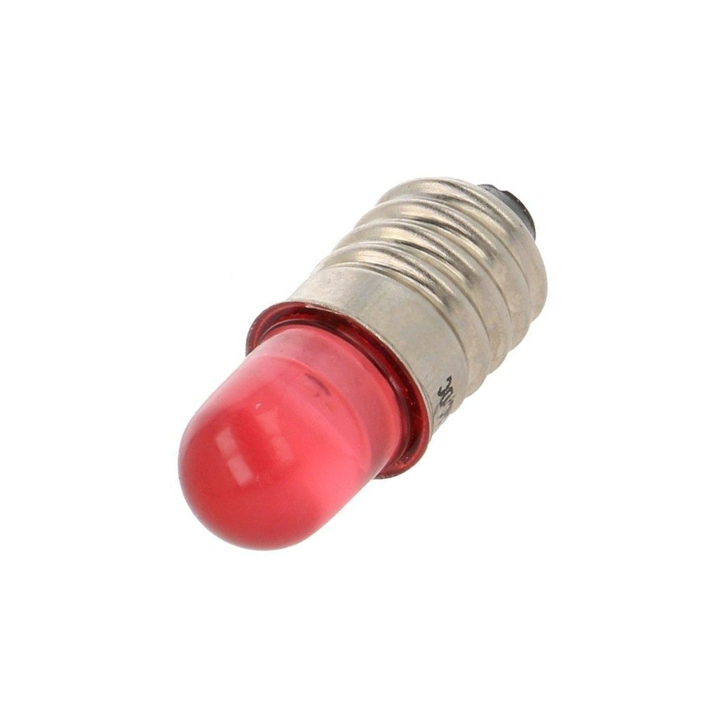 POLAM-ELTA LED lamp; E10; red; 12VDC