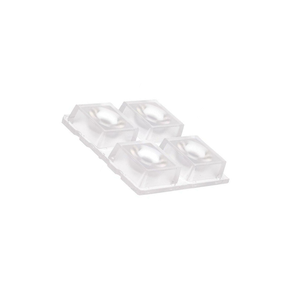 LEDIL LED lens; square; transparent; 44÷69°