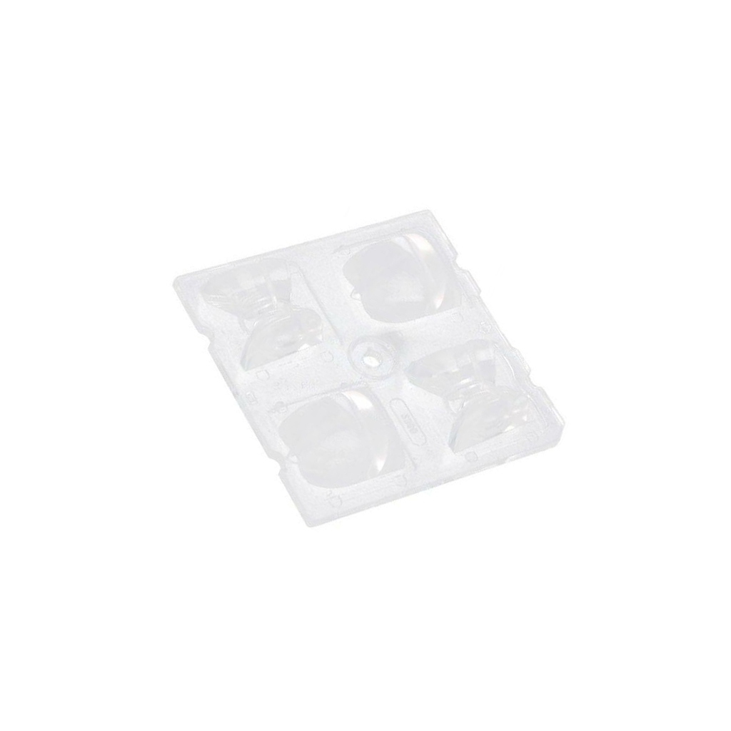 LEDIL LED lens; square; transparent; H: