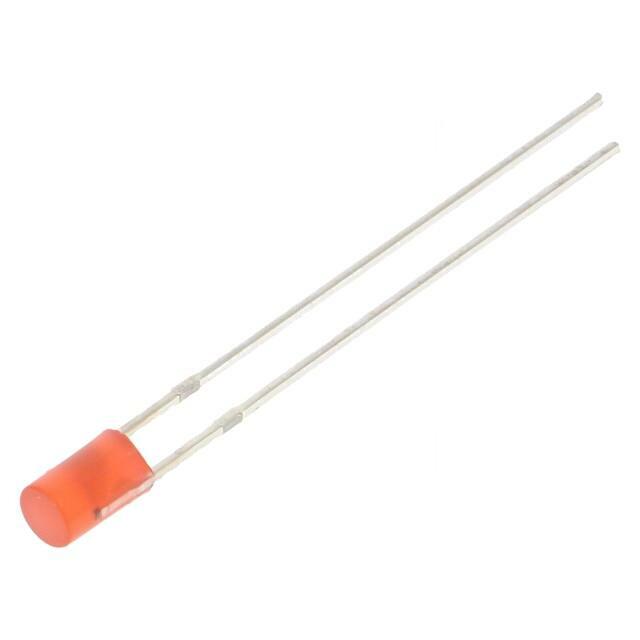 OPTOSUPPLY LED; red; 3mm; 330mcd; 140°