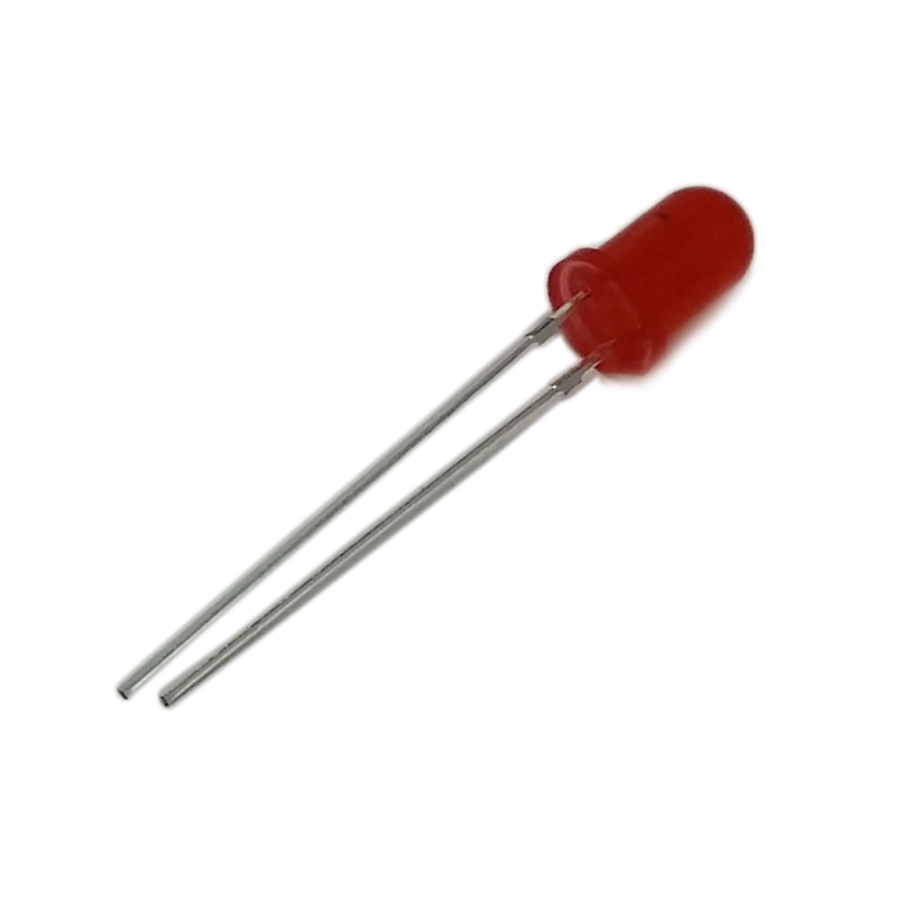 OPTOSUPPLY LED; red; 5mm; 100÷130mcd; 60°
