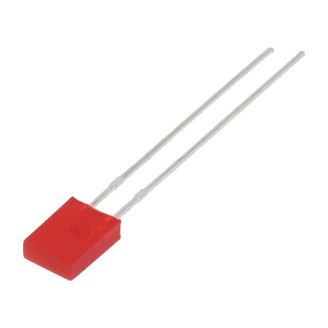 LUMEX LED; red; rectangular; 2x5x7mm; 4mcd