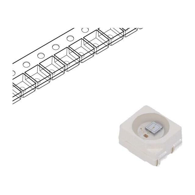 OPTOSUPPLY LED; red; SMD; PLCC4; 400mcd