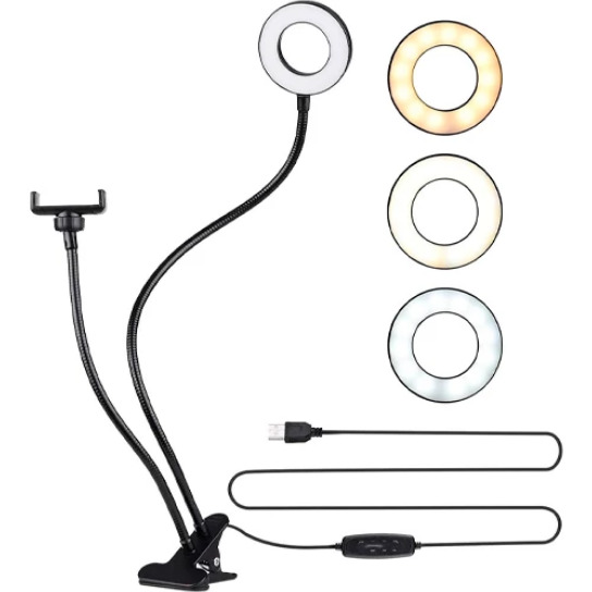 LED Selfie lampa ar klipsi 5W