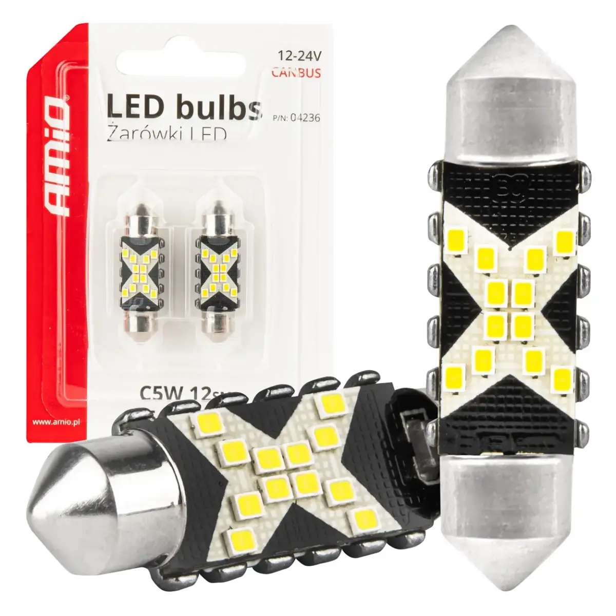 LED spuldzes CANBUS Festoon C5W 12SMD