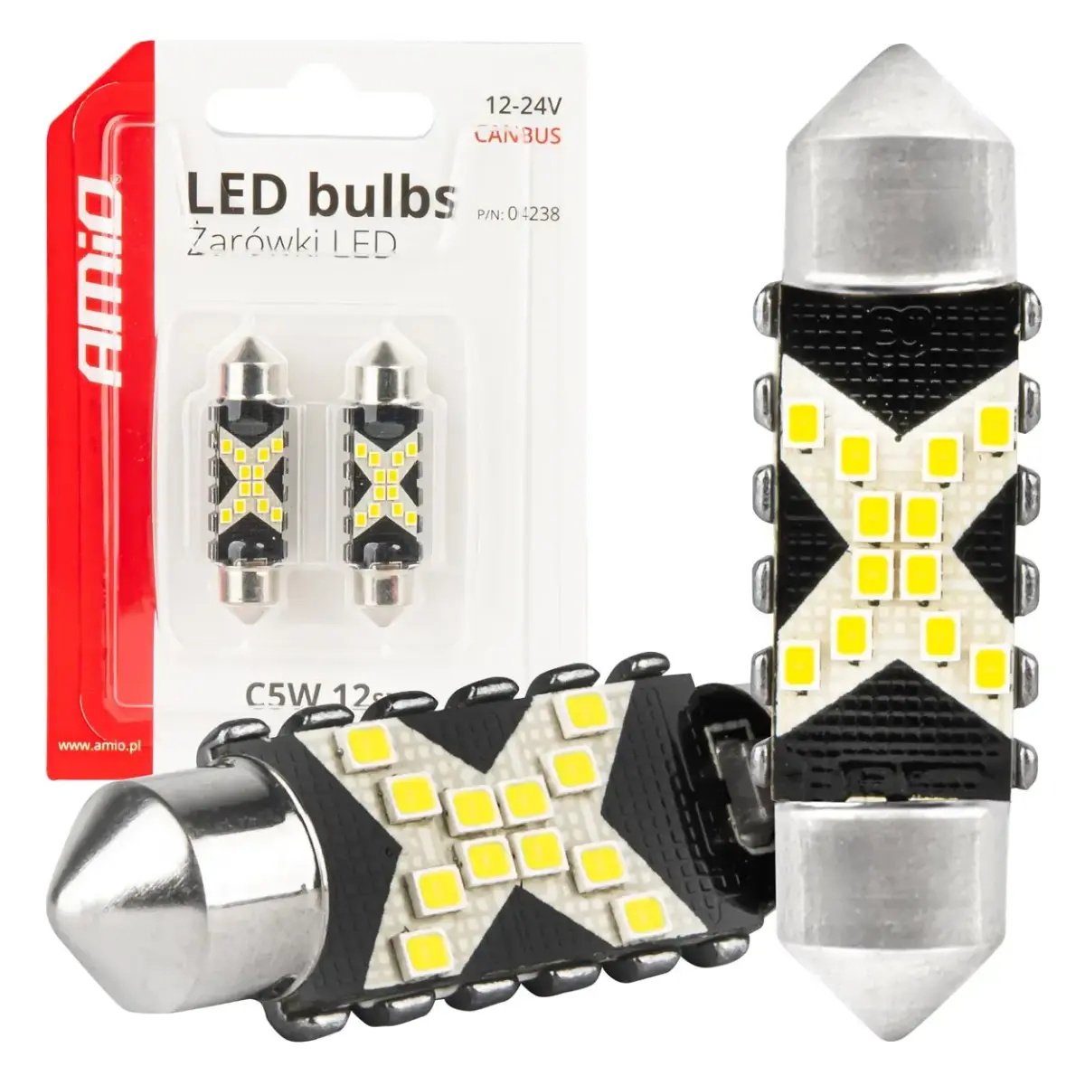 LED spuldzes CANBUS Festoon C5W 12SMD