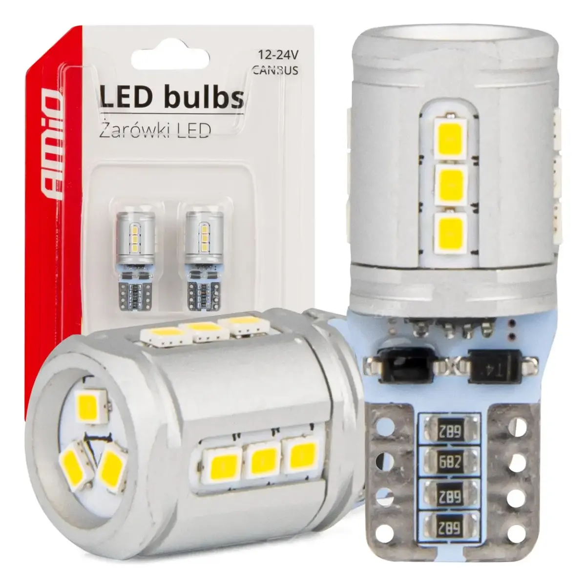 LED spuldzes CANBUS T10e W5W 15×2016
