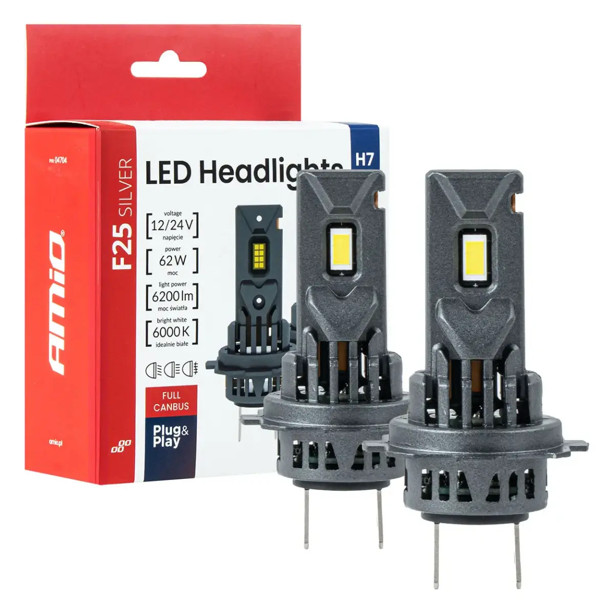 LED Headlights Series F25 SILVER FULL