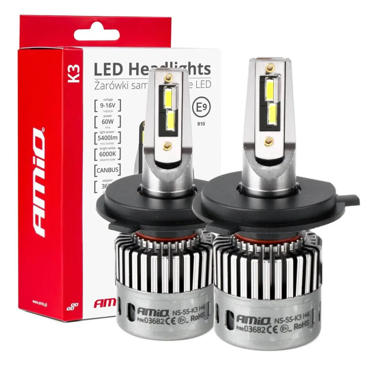 LED Headlights K3 Series H4/H19 12V