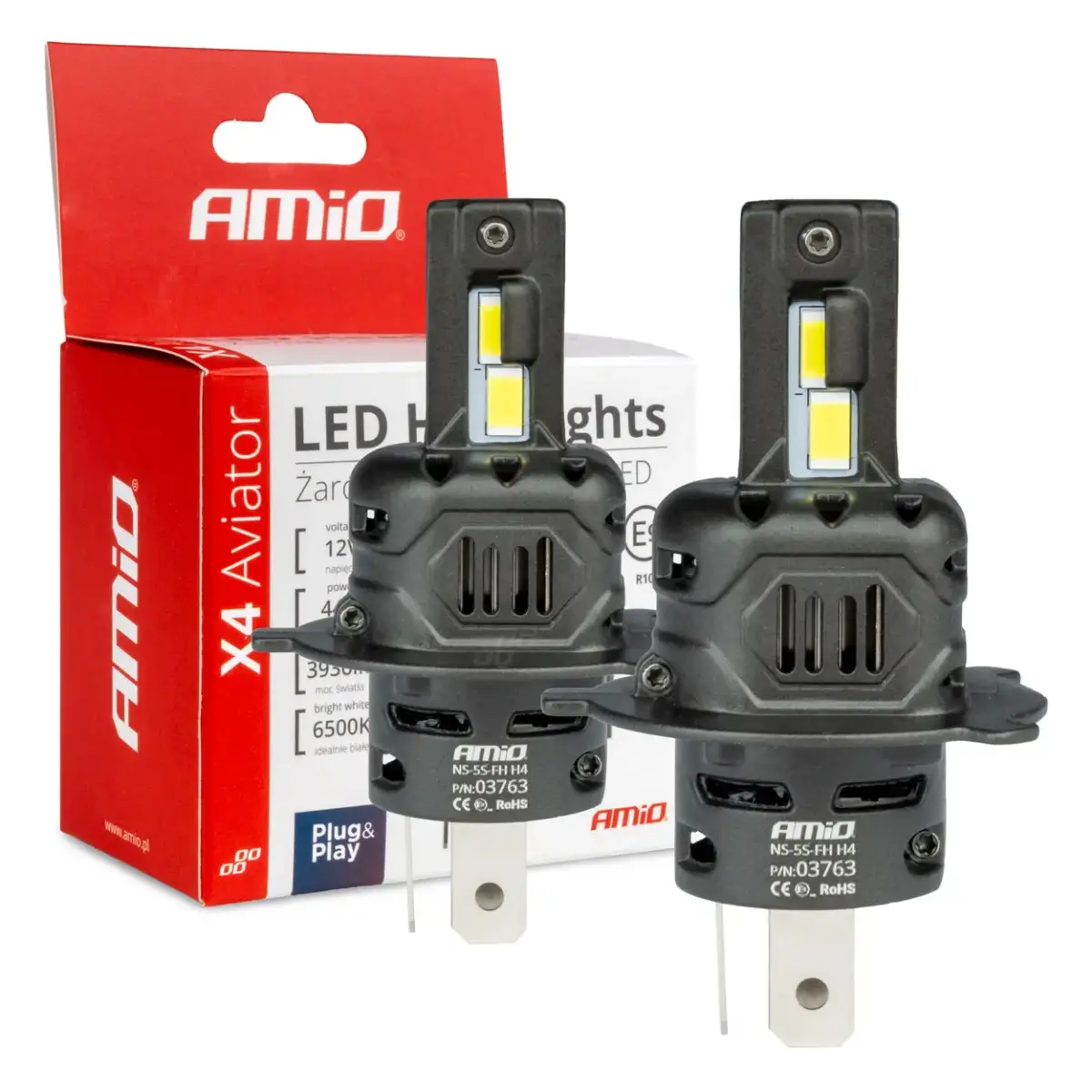 LED spuldzes X4 sērija AVIATOR H4/H19
