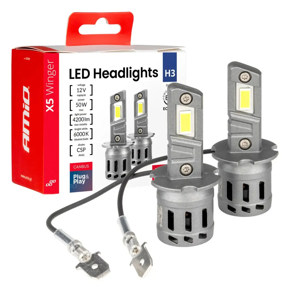 LED Headlights X5-series WINGER H3 6000K