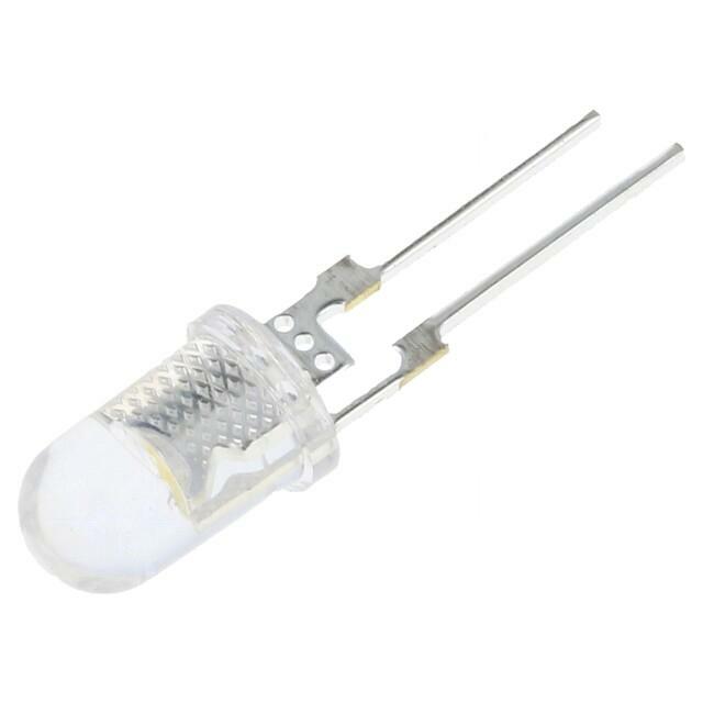 OPTOSUPPLY LED; white warm; 5mm; 43000÷50000mcd