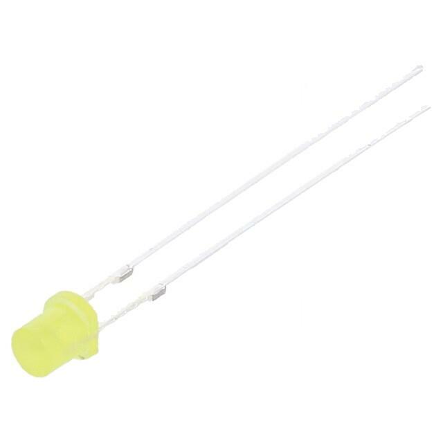 OPTOSUPPLY LED; yellow; 3mm; 68÷100mcd; 140°