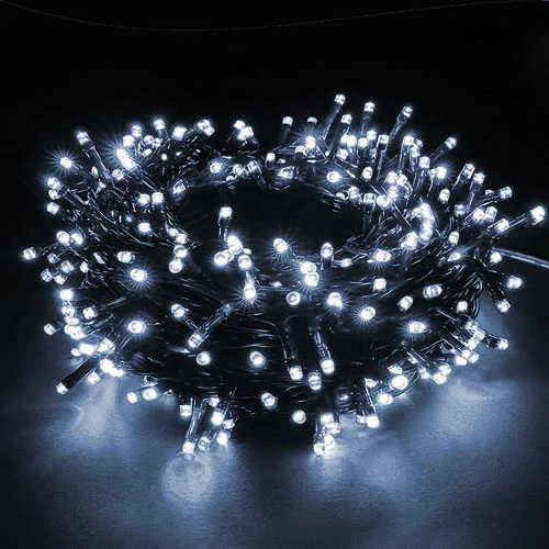 LED Ziemassvētku virtene 10m, auksti balts