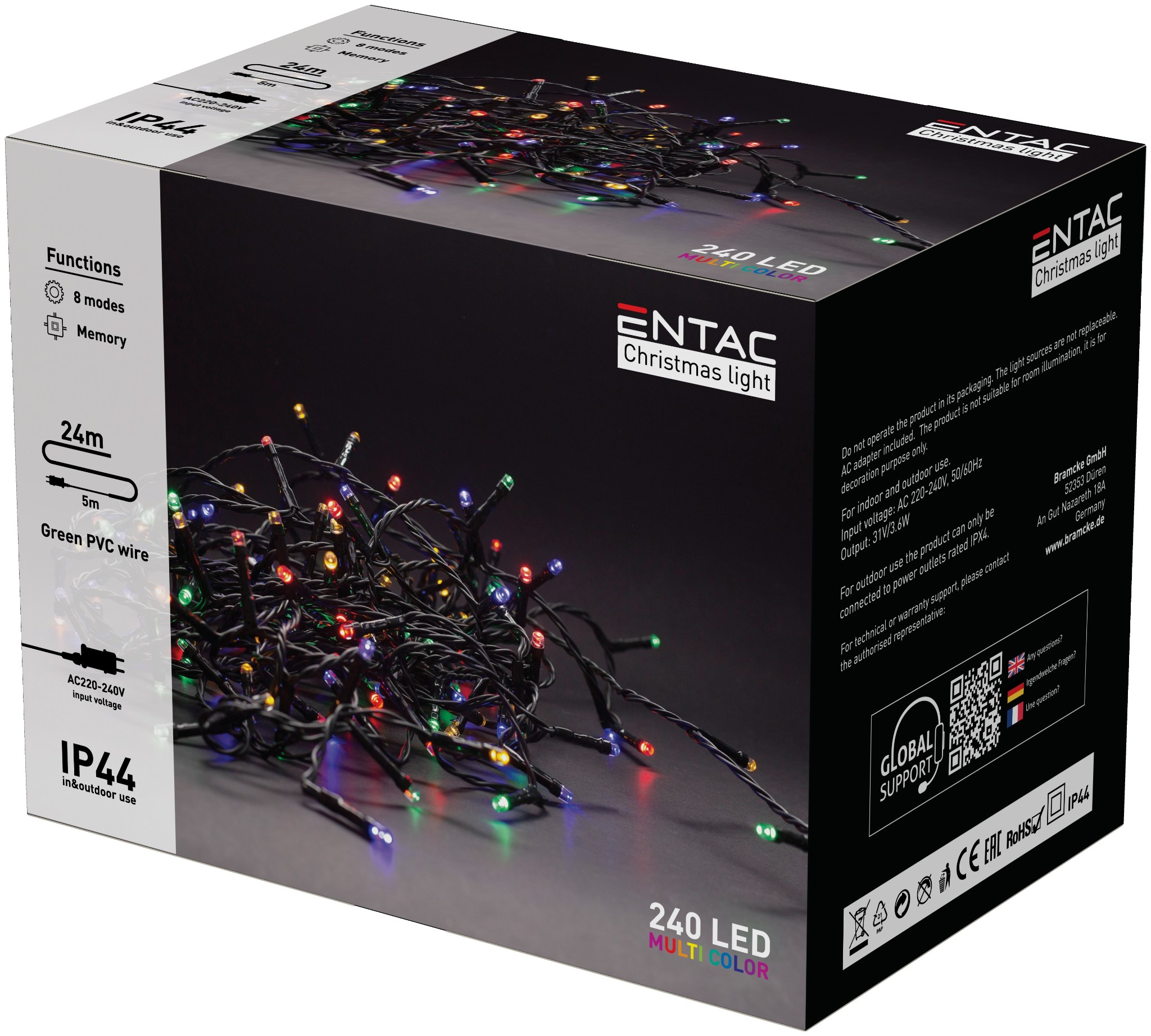 LED Ziemassvētku virtene 240 LED 24m