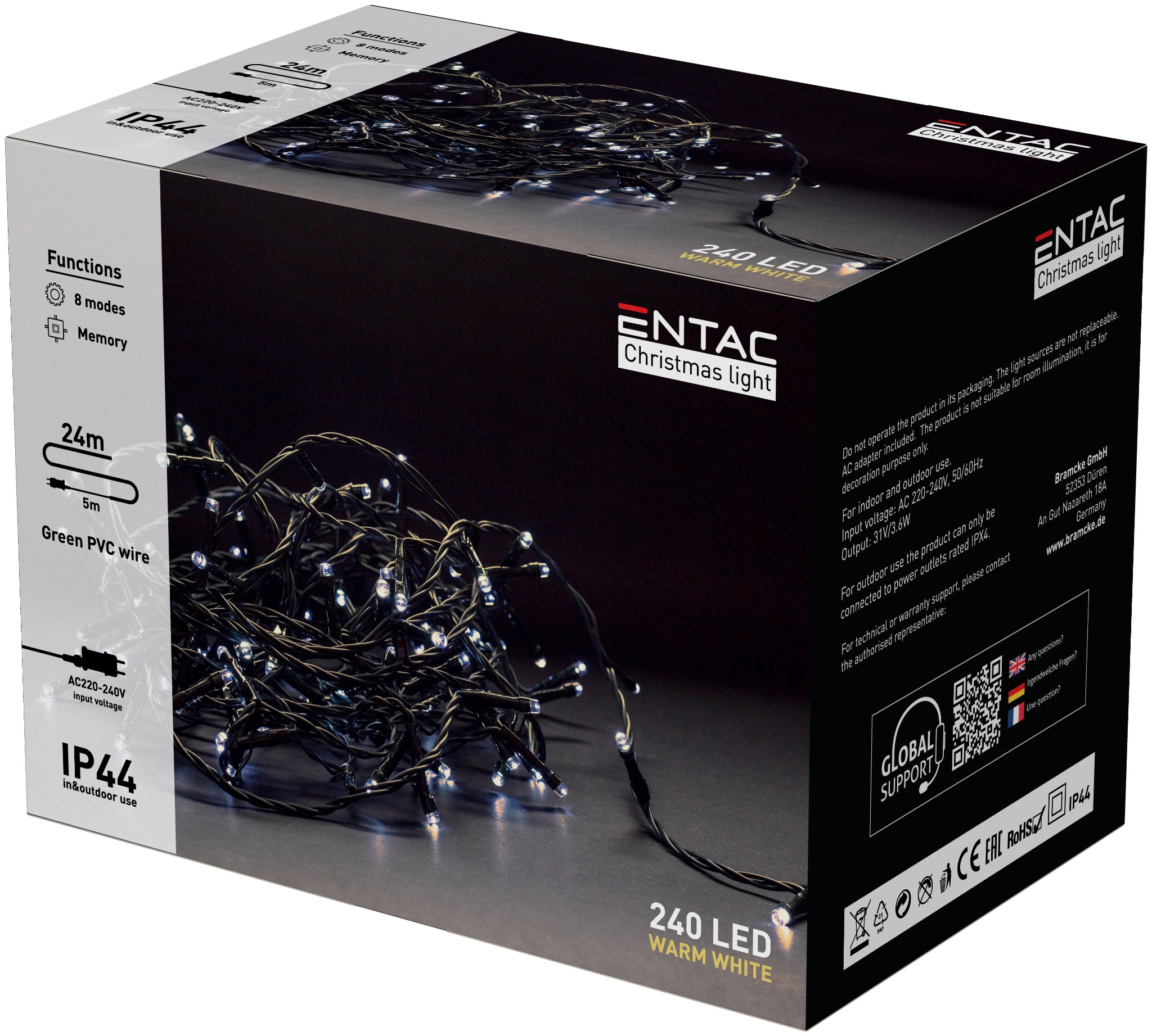 LED Ziemassvētku virtene 240 LED 24m