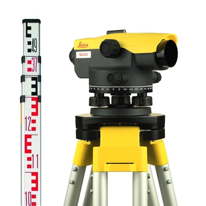 1034 Leica optiskā niveliera NA332 komplekts