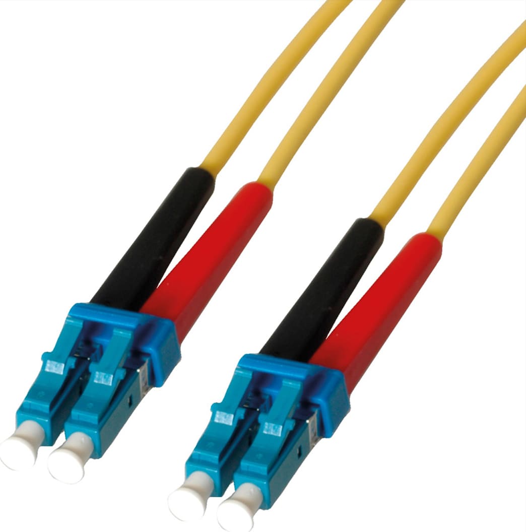 Leoni LWL-Kabel duplex 9/125µm, Suhner LC/LC