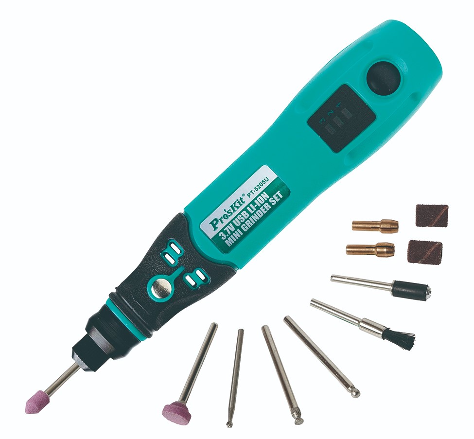 Li-ion mini Slīpmašīnu komplekts, PT-5205U, 3
