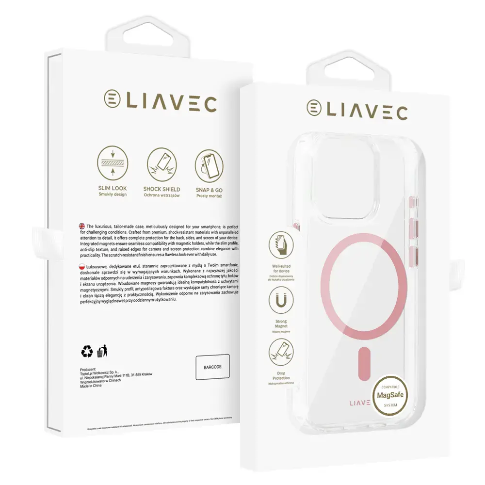 Liavec Glossy Magsafe Clear Case do