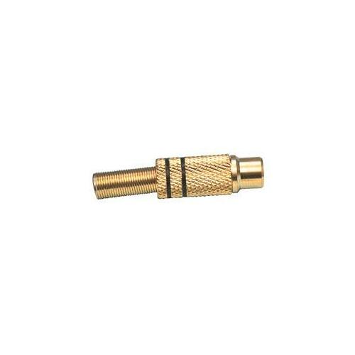 OEM Ligzda RCA apzeltīta, melna |