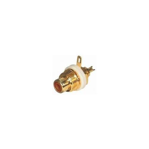 OEM Ligzda RCA korpusā izolēta, zeltīts